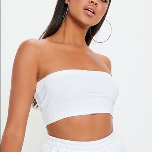 SOLD | Misguided | Simple White Bandeau Top | NWT
